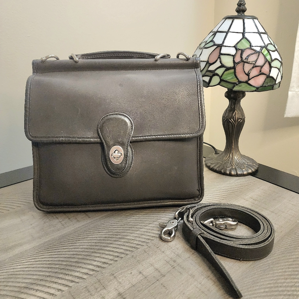 Vintage Coach Bag- Dark Grey Willis